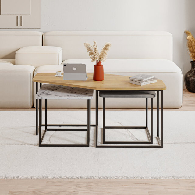 Bukurie Frame Nesting Coffee Table Set
