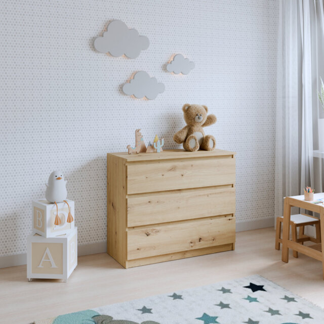 Chest Of Drawers 3/90Cm