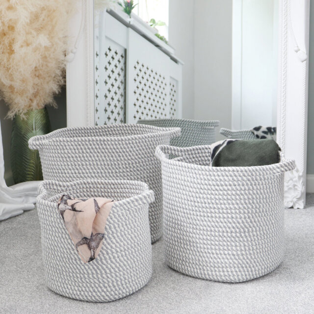JVL Fabric Decorative Basket