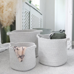 JVL Fabric Decorative Basket