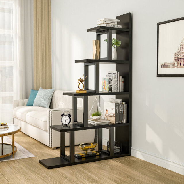Connemara 160cm H x 102cm W Wood Step Bookcase