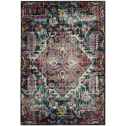 Nistler Power Loom Blue/Fuchsia Rug