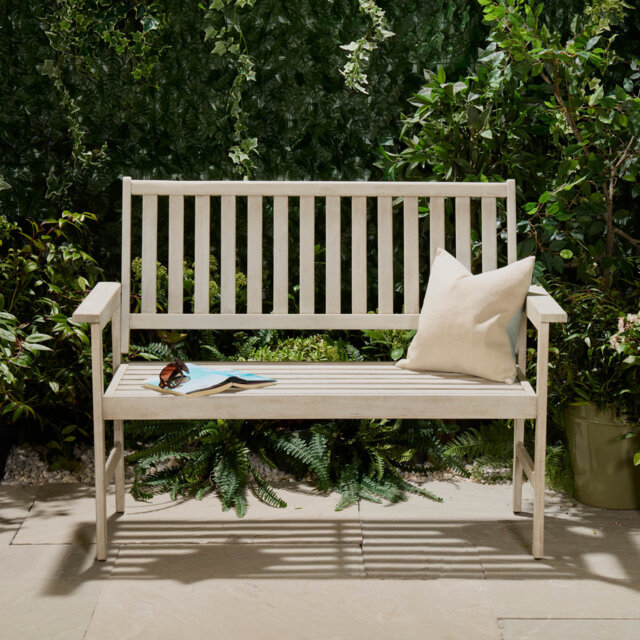 Solid Wood Outdoor Bench