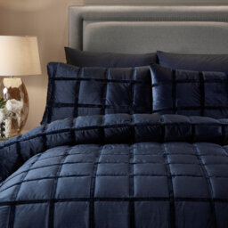 Brighton Square Velvet Geometric Shapes Duvet Cover Set with Pillowcases Included