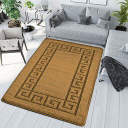 Lei Machine Woven Ochre Gold Indoor Rug