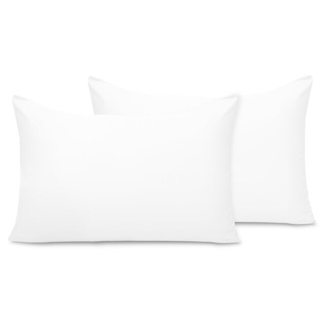 Pillow Cases 2 Pack Super Soft Brushed Microfibre Pillow Covers Breathable Hypoallergenic Non Iron Envelope Closure