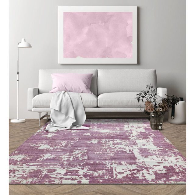 Braud Soft Shiny Purple Area Rug