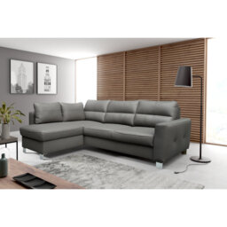 Birdell Leather Corner Sofa with Sleeping Function and Box
