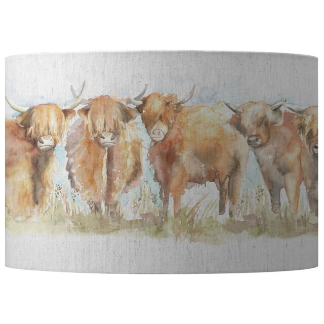 21cm H Cotton Round Lamp Shade ( No Direct Attachment Method ) in Cream