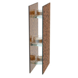 3 Piece Glass Tabletop Tealight Holder Set with Candle Included