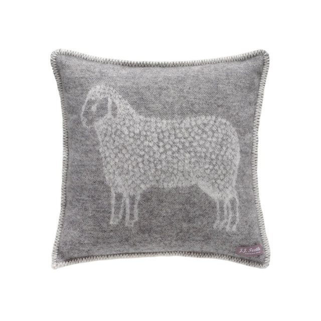 Grey Sheep Wool Cushion Cover