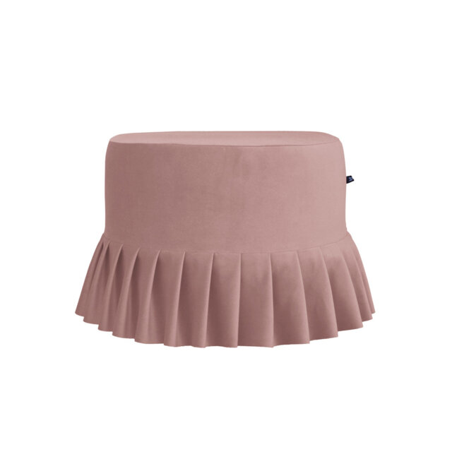 50cm Wide Round Solid Colour Ottoman