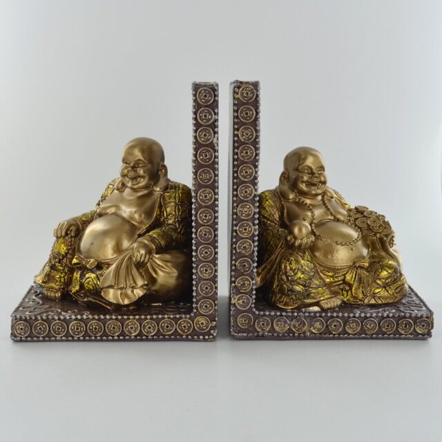 Happy Buddha Bookends