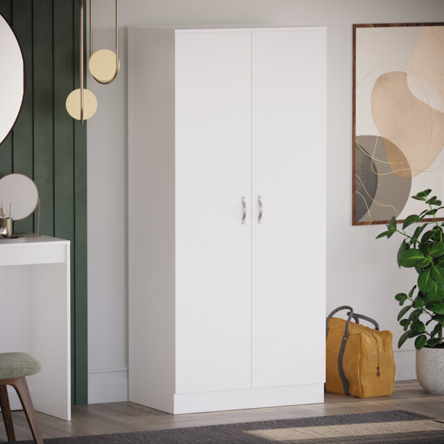 Maybery 2 Door Manufactured Wood Wardrobe