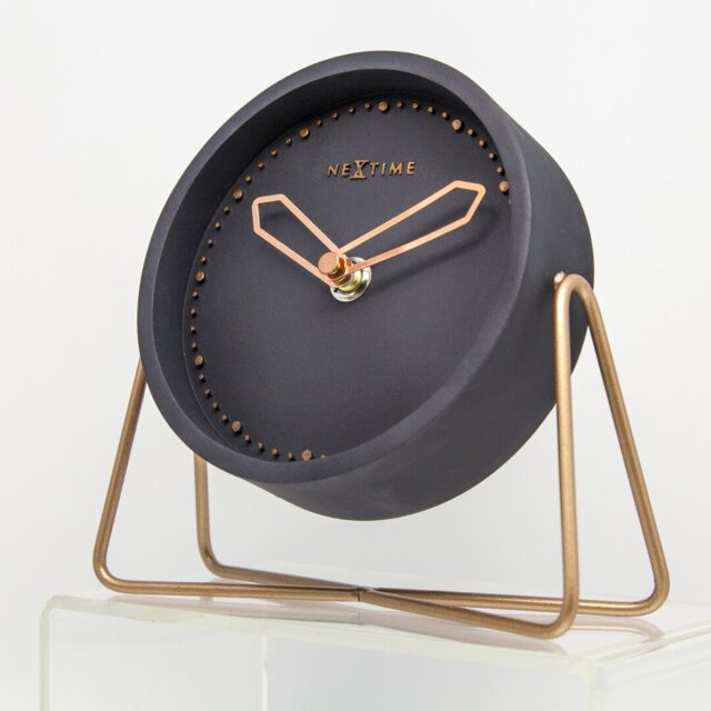 Modern & Contemporary Analogue Metal Quartz Movement / Crystal Tabletop Clock