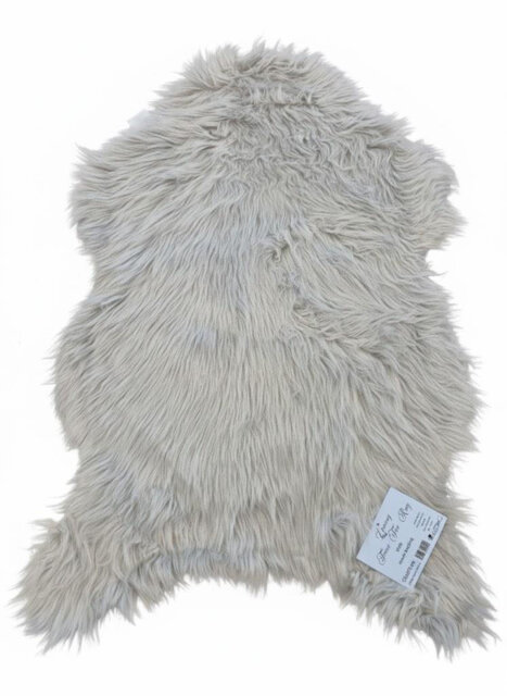 Luxury Faux Rabbit Fur Rug With Suede Backing Area Rug Plush Soft Accent Rug Light Grey 60x90cm