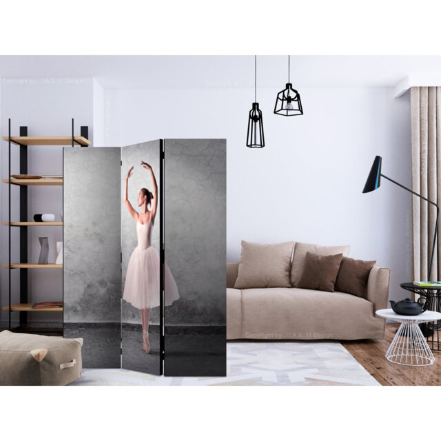135cm W x 172cm H 3 - Panel Wood Folding Room Divider