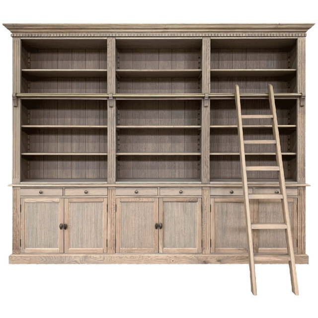 Jemison 609.6cm H x 762cm W Solid Wood Library Bookcase