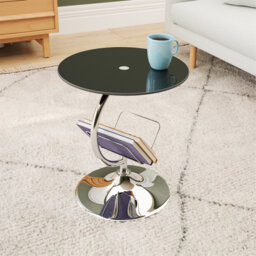 Markowitz Glass Top Block End Table