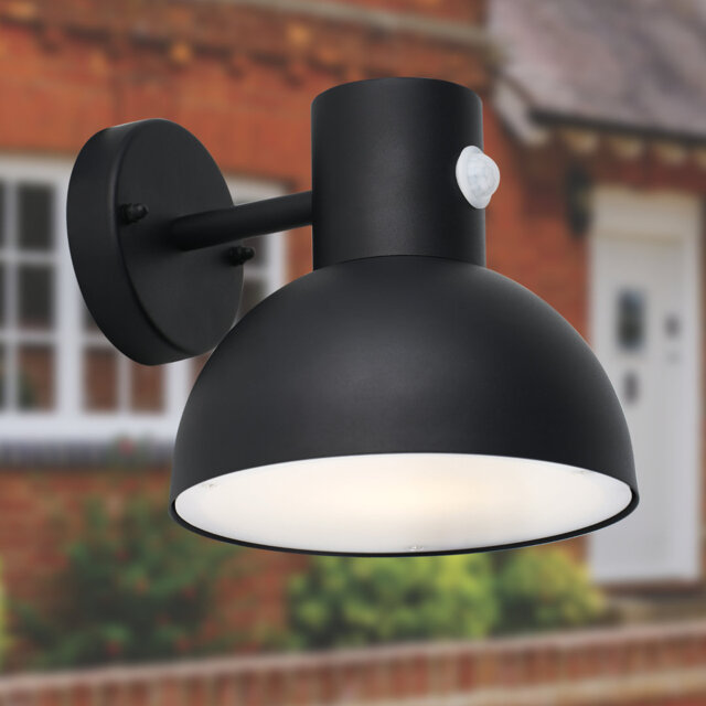 Satin Black Outdoor Wall Lantern
