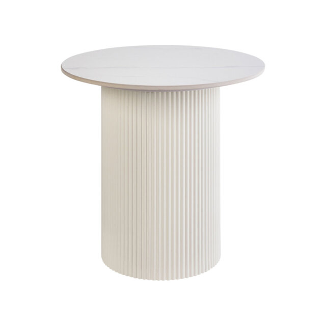 Bernando Ceramic Light Beige Side Table