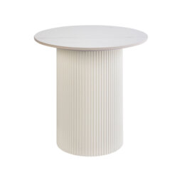 Bernando Ceramic Light Beige Side Table
