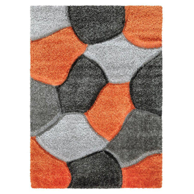 Abelino Looped Orange/Grey Indoor/Outdoor Rug