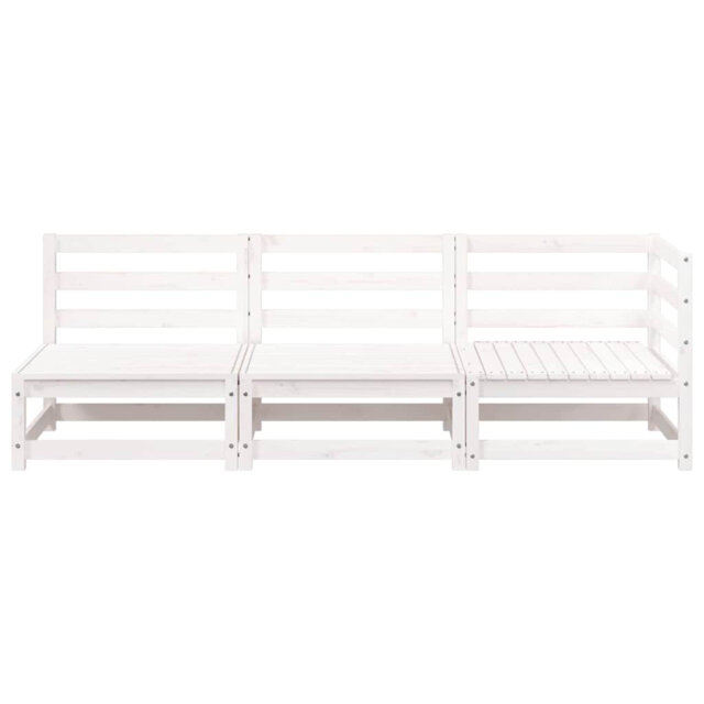 Lily Manor Garden Sofa 3-Seater Solid Wood Pine