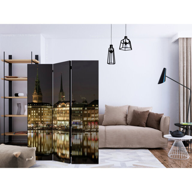 Room Divider - Night In Hamburg [Room Dividers]
