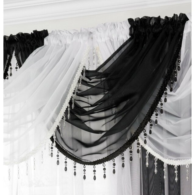 Ned Single Beaded Voile Swag
