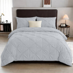 Microfiber Solid Colour Duvet Cover Set with Pillowcases Included