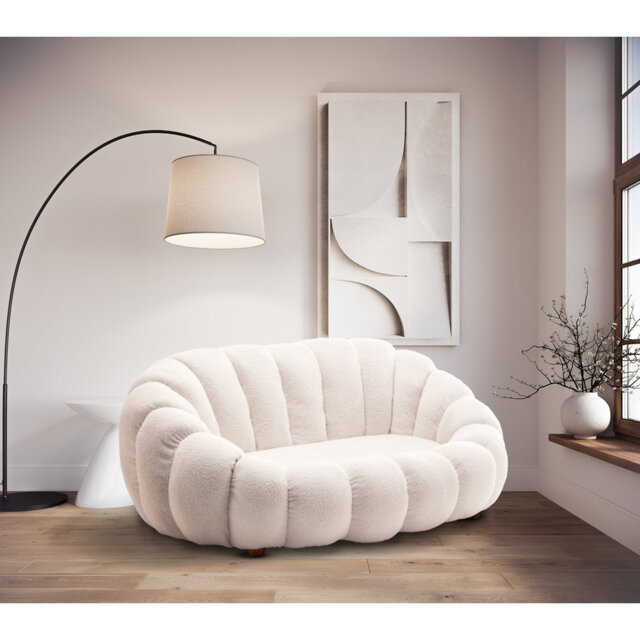 Mirielle Evins 2 Seater Teddy Boucle Loveseat