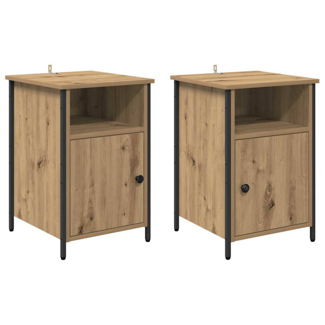 Bedside Cabinet 2 Pcs Old Wood 40 X 42 X 60 Cm Engineered Wood