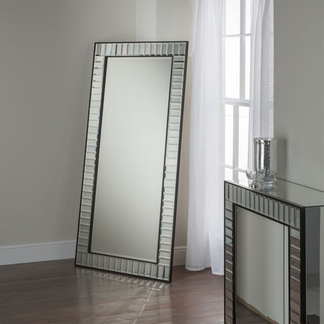 Candelaria Wood Flat Wall Mirror