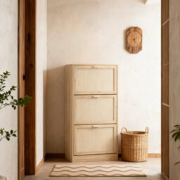 Shoe cabinet with 3 flaps