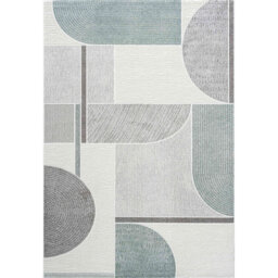 Toney Geometric Green Area Rug