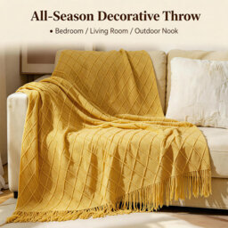 Acrylic Tassel Throw Blanket.