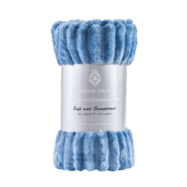 Ribbed Fleece Throw Blanket Soft Warm Cosy Lightweight Decorative Blanket for Sofa Couch Bed Living Room Bedroom Snuggle Comfort