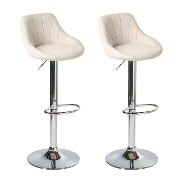 Swivel Upholstered Adjustable Height Counter Stool with Metal Frame