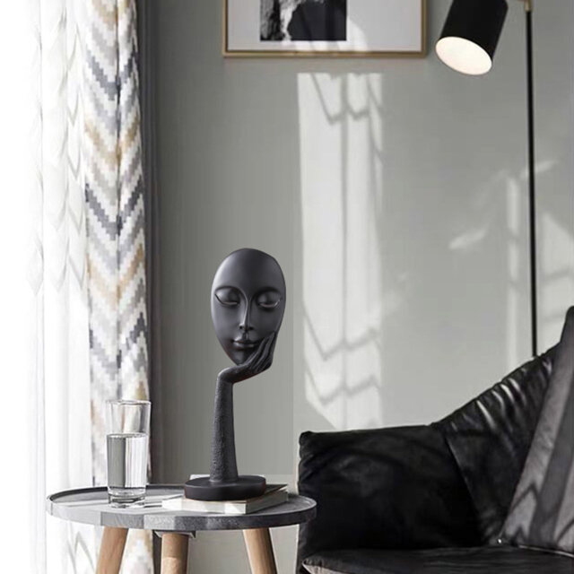 Adsett Abstract Resin Woman Face Statue Home Decoration