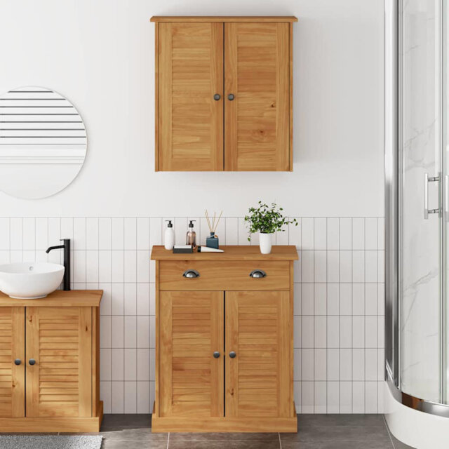 Bathroom Furniture Set With Shelf 2 Pcs 67.5 X 34 X 80 Cm
