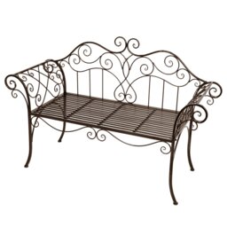 Viva La France 2-Seater Steel Garden Bench