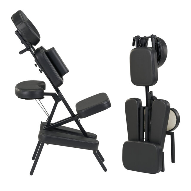 Williston Forge Aneeka Xxl Seat Pad Portable Massage Chair Adjustable Therapy Chair Beauty Massage Chair Stool With Carry Case