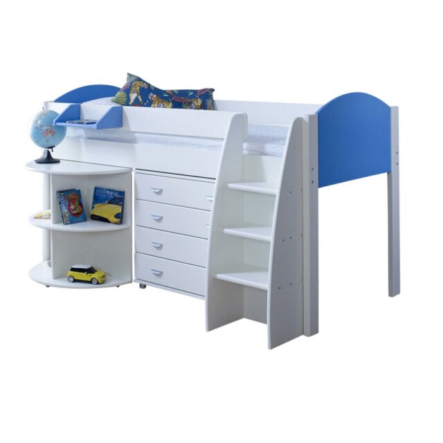 Juliana European Single (90 x 200cm) Mid Sleeper Loft Bed Bed with Built-in-Desk
