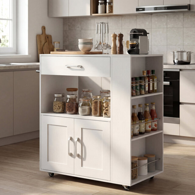 Wood Kitchen Cart