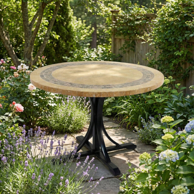 Vermont Garden Stone Mosaic Table