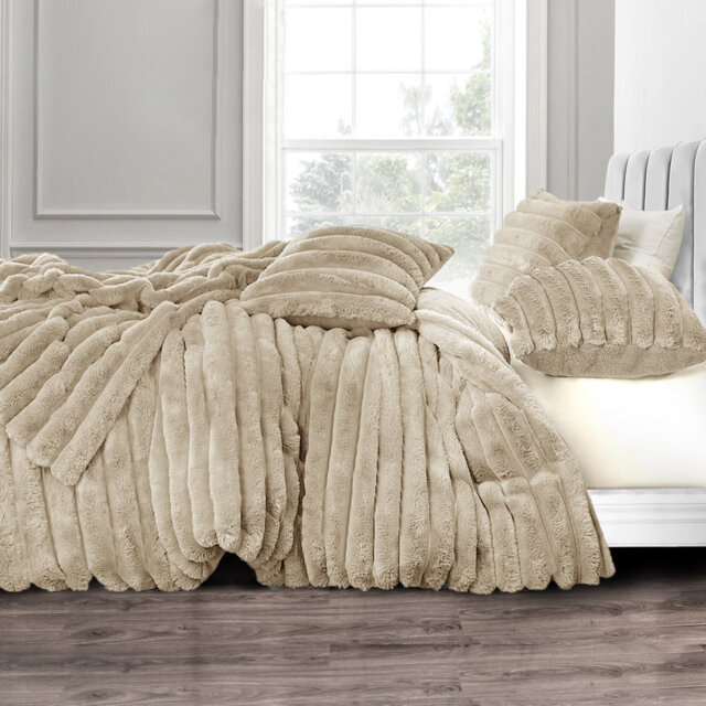 Polyester Solid Colour Duvet Cover Set