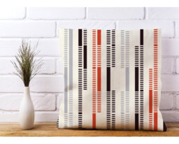 Dzejla Dashed Stroke Geometric Square Throw Cushion