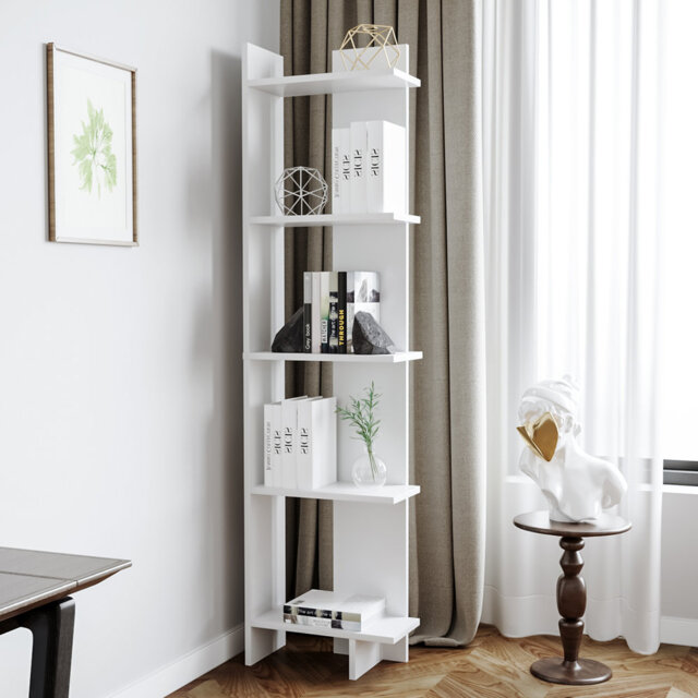 Regin 170cm H Tiered Corner Bookcase