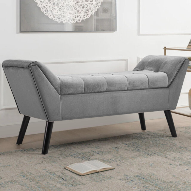 Velvet Upholstered Bench